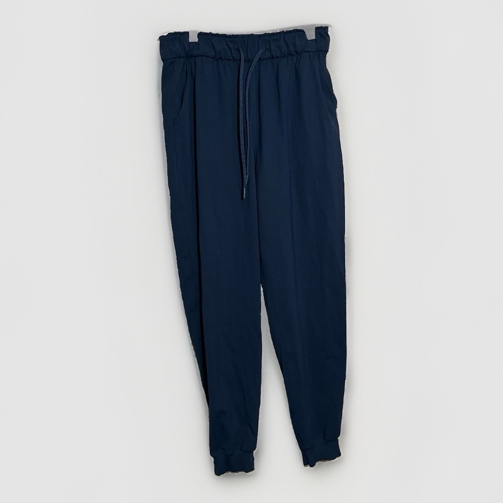 Lululemon Stretch High Rise Jogger Pants Women's 8 Navy Blue Luxtreme LW5DQDS